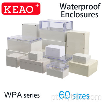 50 tamanhos diferentes plástico ABS à prova de poeira à prova d&#39;água IP65 caixa de junção Shell universal projeto elétrico gabinete cinza